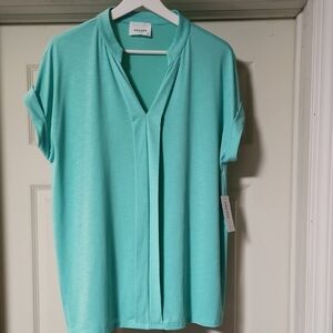 NWT Andrée by Unit Mint Green Blouse Size Large Flowy Top